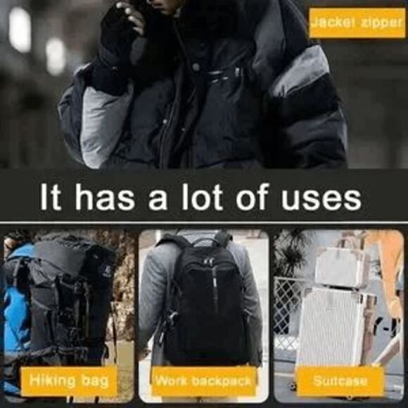 Black Metal Universal Zipper Pull Replacements Repair - 5 Pieces - Picture 7 of 8